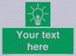 SV10791: Custom Green square with Save Energy