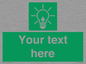 SV10791: Custom Green square with Save Energy