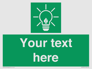 SV10791: Custom Green square with Save Energy