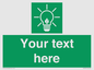 SV10791: Custom Green square with Save Energy