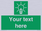 SV10791: Custom Green square with Save Energy