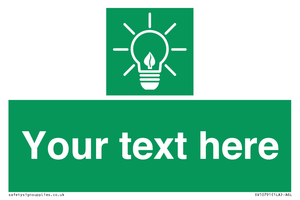 SV10791: Custom Green square with Save Energy