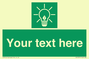 SV10791: Custom Green square with Save Energy