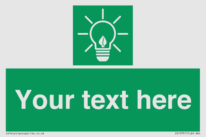 SV10791: Custom Green square with Save Energy