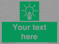 SV10791: Custom Green square with Save Energy