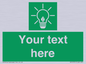 SV10791: Custom Green square with Save Energy