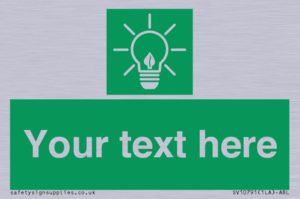 SV10791: Custom Green square with Save Energy