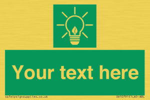 SV10791: Custom Green square with Save Energy