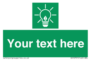 SV10791: Custom Green square with Save Energy