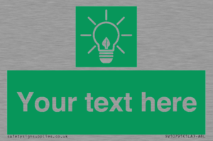 SV10791: Custom Green square with Save Energy