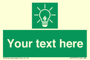 SV10791: Custom Green square with Save Energy