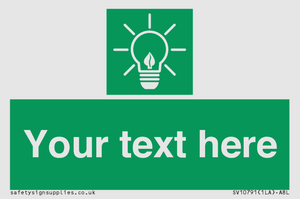 SV10791: Custom Green square with Save Energy