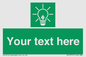 SV10791: Custom Green square with Save Energy