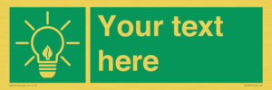 SV10791: Custom Green square with Save Energy