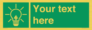 SV10791: Custom Green square with Save Energy