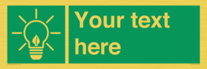 SV10791: Custom Green square with Save Energy