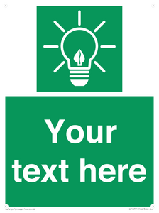 SV10791: Custom Green square with Save Energy