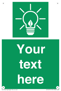 SV10791: Custom Green square with Save Energy