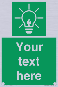 SV10791: Custom Green square with Save Energy