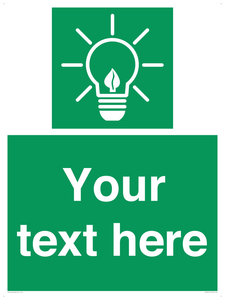 SV10791: Custom Green square with Save Energy