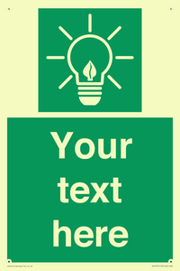 SV10791: Custom Green square with Save Energy