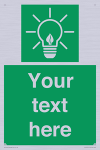 SV10791: Custom Green square with Save Energy