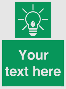 SV10791: Custom Green square with Save Energy