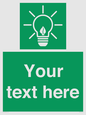 SV10791: Custom Green square with Save Energy