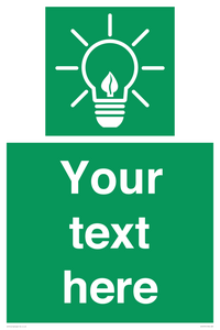 SV10791: Custom Green square with Save Energy
