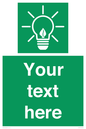 SV10791: Custom Green square with Save Energy