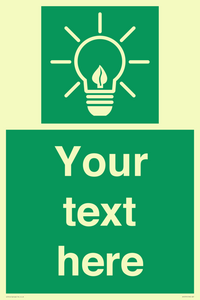 SV10791: Custom Green square with Save Energy