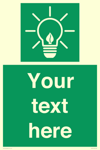 SV10791: Custom Green square with Save Energy