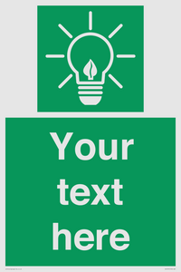 SV10791: Custom Green square with Save Energy
