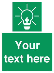 SV10791: Custom Green square with Save Energy