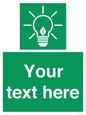 SV10791: Custom Green square with Save Energy
