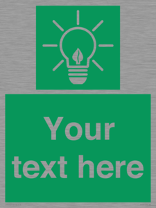 SV10791: Custom Green square with Save Energy