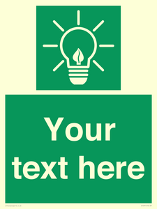 SV10791: Custom Green square with Save Energy