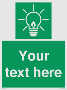SV10791: Custom Green square with Save Energy