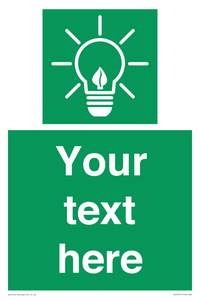 SV10791: Custom Green square with Save Energy