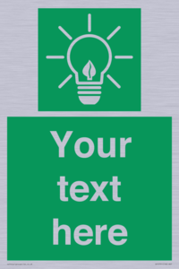 SV10791: Custom Green square with Save Energy