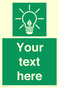 SV10791: Custom Green square with Save Energy