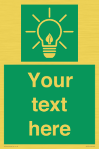 SV10791: Custom Green square with Save Energy