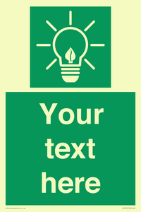 SV10791: Custom Green square with Save Energy