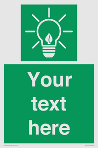 SV10791: Custom Green square with Save Energy