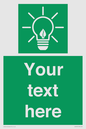 SV10791: Custom Green square with Save Energy