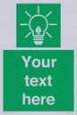 SV10791: Custom Green square with Save Energy