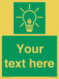 SV10791: Custom Green square with Save Energy