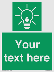 SV10791: Custom Green square with Save Energy