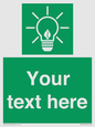 SV10791: Custom Green square with Save Energy
