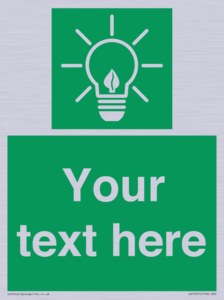 SV10791: Custom Green square with Save Energy